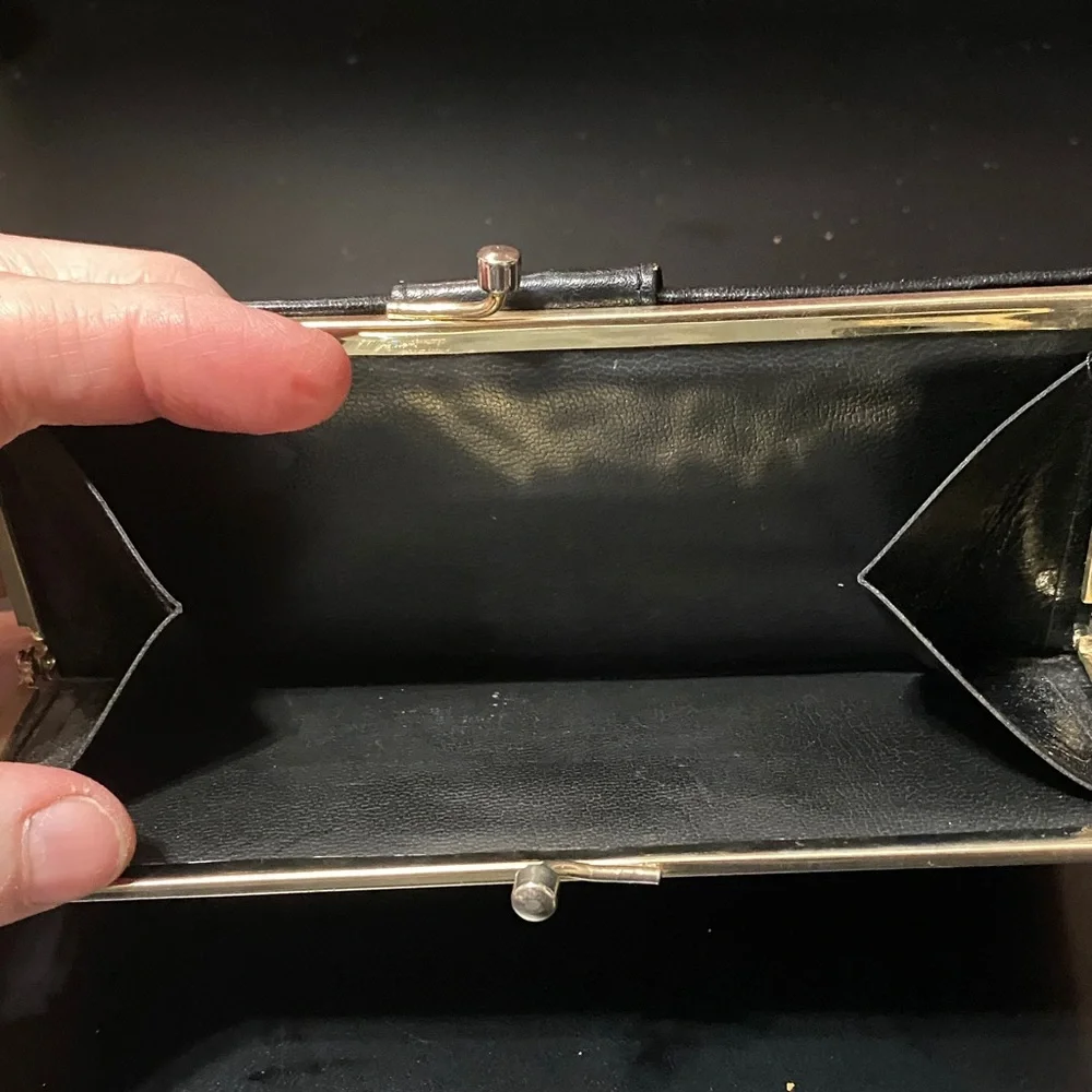 Vintage slim Black Leather Wallet